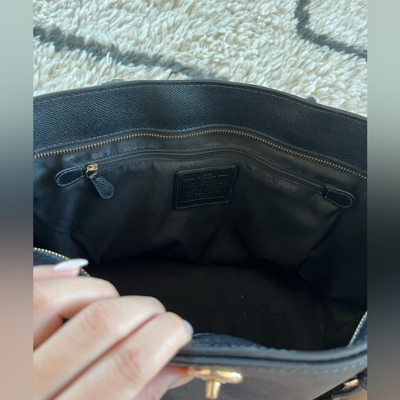 Coach Turn Lock Leather Tote - Picture 7 of 8